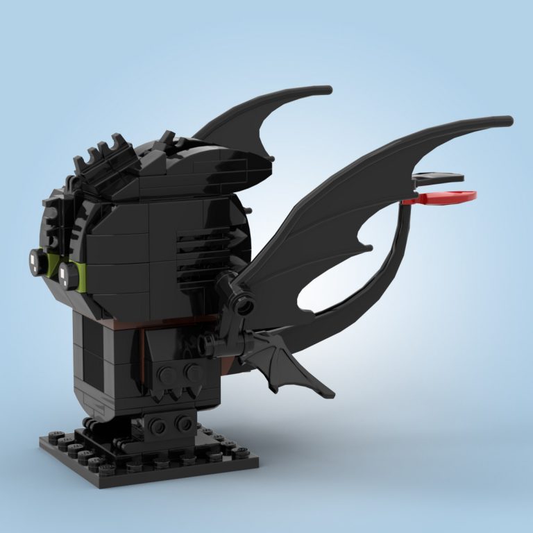 Toothless How To Train Your Dragon MOC Lego Brickheadz Instructions