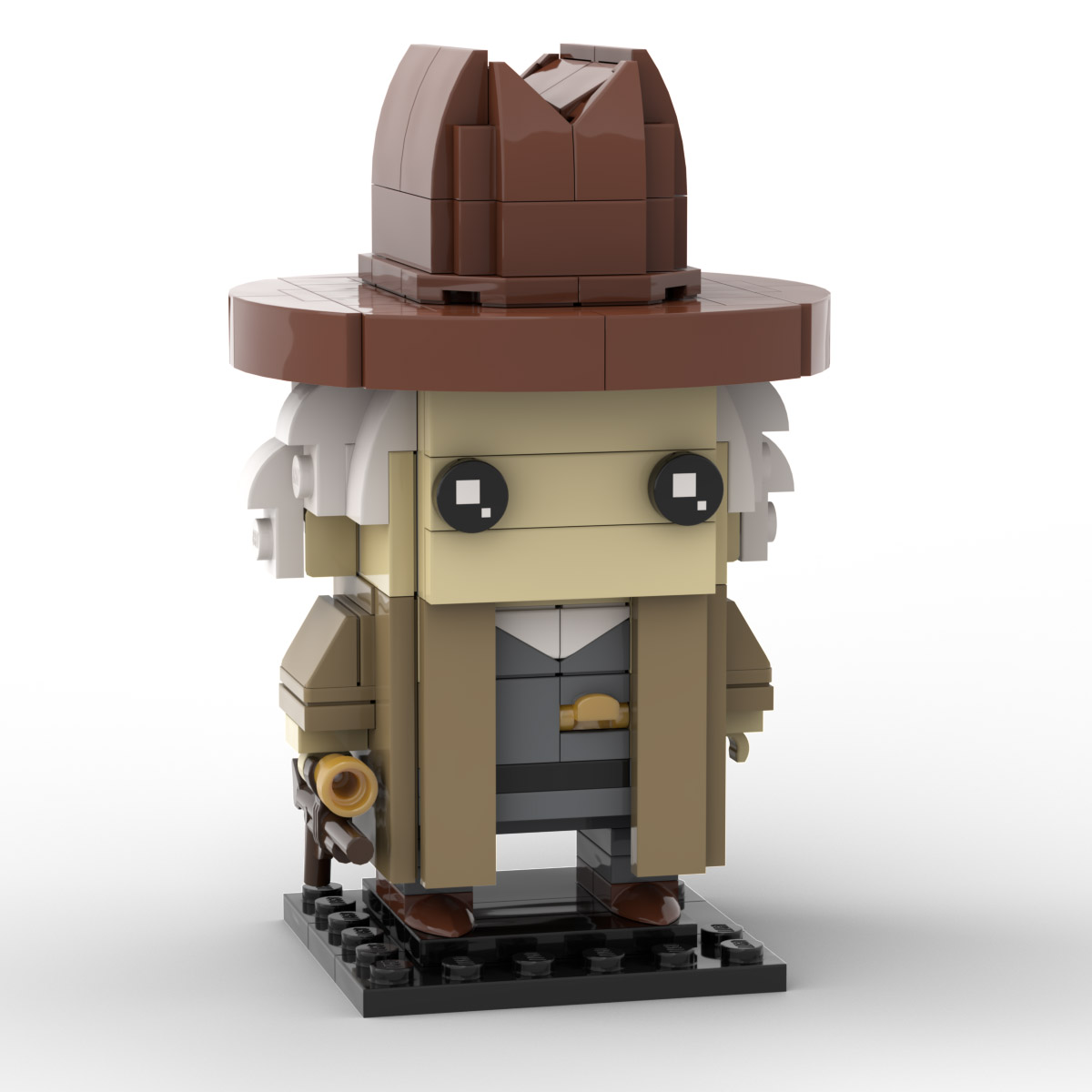 Mange farlige situationer platform Pygmalion Custom Lego Emmett 'Doc' Brown Back to the future 3 MOC Brickheadz